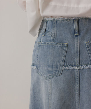 GRACE CONTINENTAL デニムタイトスカート サックス