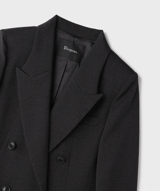 GRACE CONTINENTAL ピークドダブルジャケット ブラック