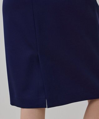 GRACE CONTINENTAL サテンクロスドレープワンピース ネイビー