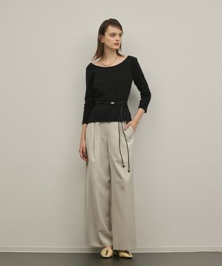 GRACE CONTINENTAL テレコカットトップ ブラック