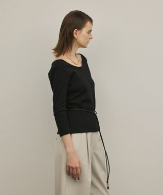 GRACE CONTINENTAL テレコカットトップ ブラック