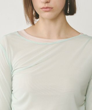 GRACE CONTINENTAL レイヤードカットトップ ライトグリーン