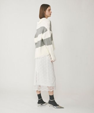 GRACE CONTINENTAL アランポロニットトップ ホワイト