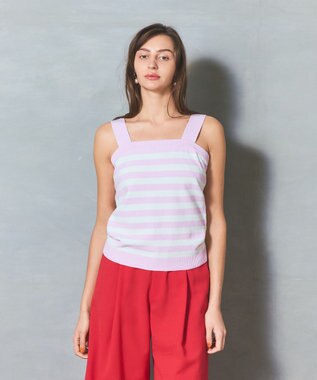 GRACE CONTINENTAL ボーダーニットキャミ