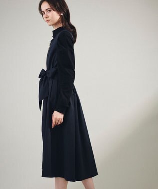 GRACE CONTINENTAL ジップディテールワンピース ブラック