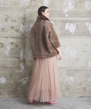 GRACE CONTINENTAL 【LOU ANDREA】フェイクショートコート ベージュ