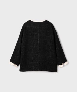 GRACE CONTINENTAL ツイードトリミングジャケット ブラック