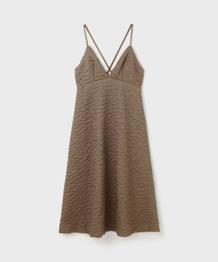 GRACE CONTINENTAL エンボスキャミワンピース ブラウン