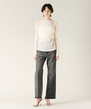 GRACE CONTINENTAL ニットライクレースビスチェ キナリ