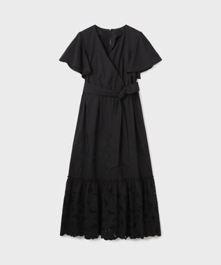 GRACE CONTINENTAL カットワーク刺繍ワンピース ブラック
