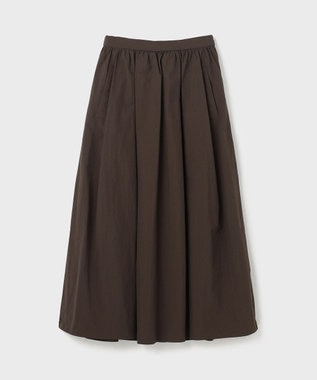 GRACE CONTINENTAL タックギャザータフタスカート ブラウン