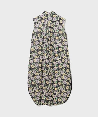 GRACE CONTINENTAL フラワーロングシャツ ブラック