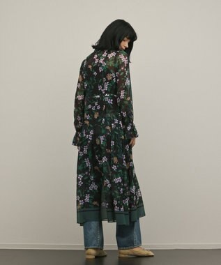 GRACE CONTINENTAL ドロストティアードフレアワンピース ブラック