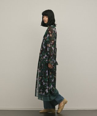 GRACE CONTINENTAL ドロストティアードフレアワンピース ブラック