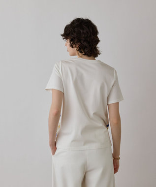 GRACE CONTINENTAL スカーフプリントコンビトップ キナリ