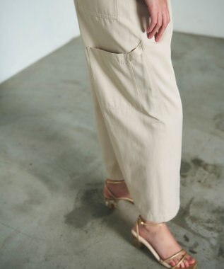 GRACE CONTINENTAL アシンメトリーワークパンツ ベージュ
