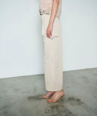 GRACE CONTINENTAL アシンメトリーワークパンツ ベージュ