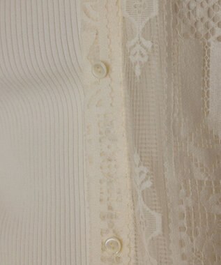 GRACE CONTINENTAL キカレースフード付トップ キナリ