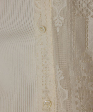 GRACE CONTINENTAL キカレースフード付トップ キナリ