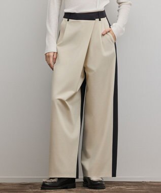 GRACE CONTINENTAL ラップワイドパンツ ベージュ