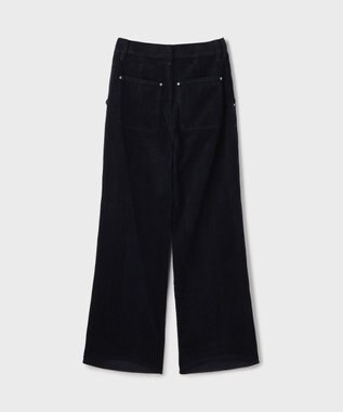 GRACE CONTINENTAL オヤココールフレアパンツ ネイビー