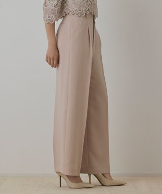 GRACE CONTINENTAL ハイウエストワイドパンツ ピンク