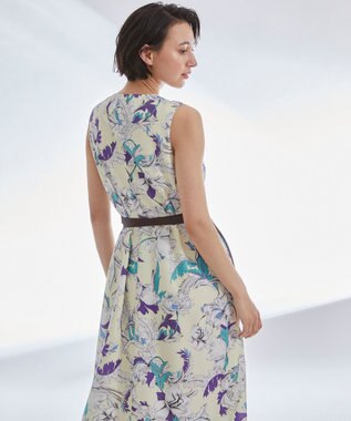 美品】グレースコンチネンタル 花柄ワンピース イエロー レディース