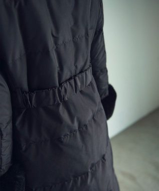 GRACE CONTINENTAL ファーパーツ付ロングダウン ブラック