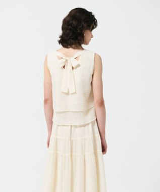 GRACE CONTINENTAL シフォンカットジャガードトップ キナリ