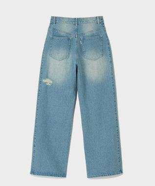 GRACE CONTINENTAL ドロストウエストデニムパンツ サックス