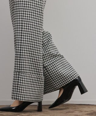 GRACE CONTINENTAL ロールアップギンガムパンツ バイカラー