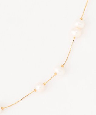 GRACE CONTINENTAL orgablanca パール＆チェーンネックレス ゴールド