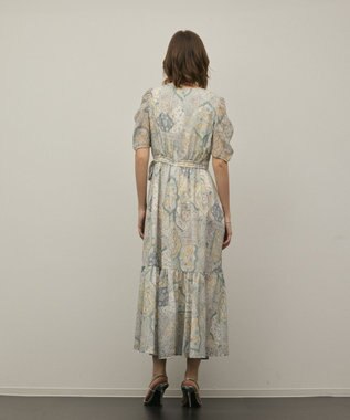 GRACE CONTINENTAL パッチワークプリントワンピース イエロー