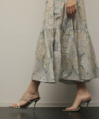 GRACE CONTINENTAL パッチワークプリントワンピース イエロー