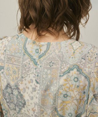 GRACE CONTINENTAL パッチワークプリントワンピース イエロー