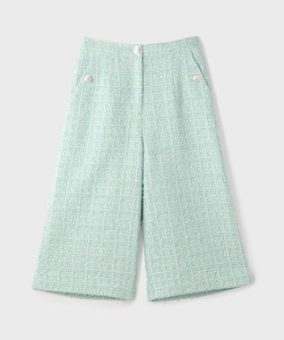 GRACE CONTINENTAL ツイードクロップドパンツ ミント