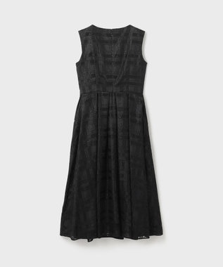 GRACE CONTINENTAL スパンコールチェックドレス ブラック