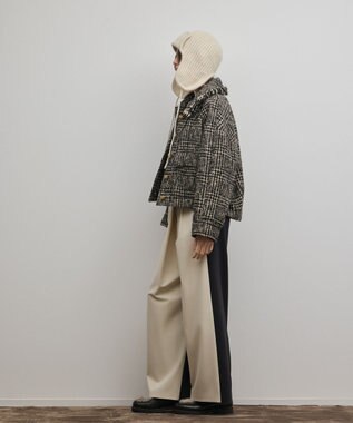 GRACE CONTINENTAL パディングツイードジャケット ベージュ