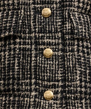 GRACE CONTINENTAL パディングツイードジャケット ベージュ