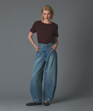 GRACE CONTINENTAL ラップ2wayデニムパンツ ブルー