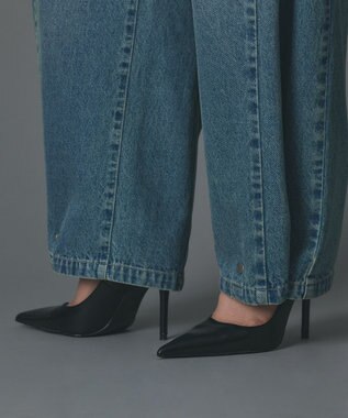 GRACE CONTINENTAL ラップ2wayデニムパンツ ブルー