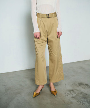 GRACE CONTINENTAL アシンメトリーワークパンツ キャメル