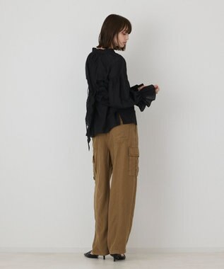 GRACE CONTINENTAL ツイルカーゴパンツ カーキ