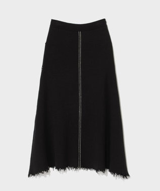 GRACE CONTINENTAL ミラノリブロングスカート ブラック