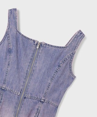 GRACE CONTINENTAL デニム切替サーキュラーワンピース ピンク