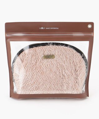 GRACE CONTINENTAL Fabricシェルポーチ-AW ピンク