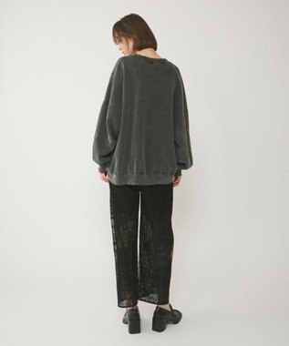 GRACE CONTINENTAL ピグメントスエットトップ チャコール