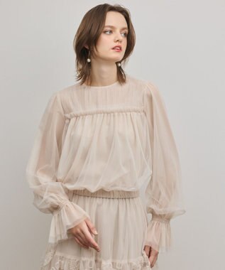GRACE CONTINENTAL チュールタイブラウス