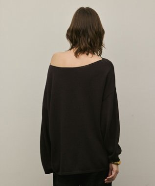 GRACE CONTINENTAL ルーズニットトップ ブラウン