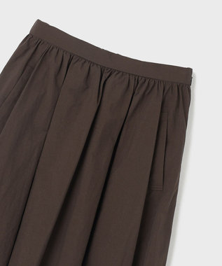 GRACE CONTINENTAL タックギャザータフタスカート ブラウン